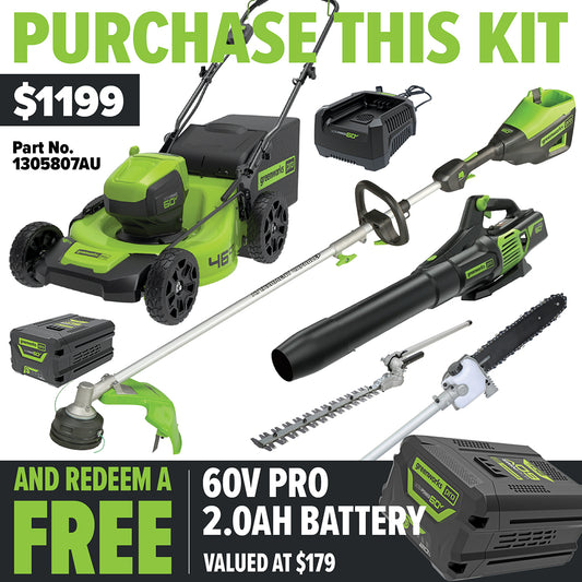 Greenworks 60V Home Owner Kit