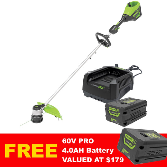 Greenworks 60v Battery String Trimmer Kit