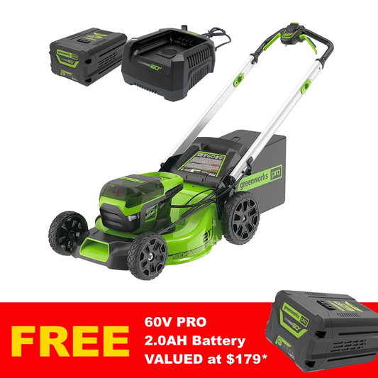 Greenworks 60v 21" (510mm) 6.0ah Battery Self Propelled Lawn Mower Kit