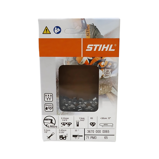 Stihl Semi Chisel Chain - 12" 1/4 .043 65 DL (3670 000 0065)